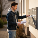 Flyerverteiler bei der Arbeit